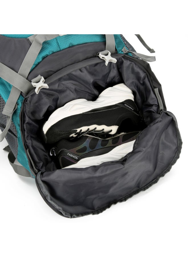 Multi-functional Hiking Camping Sports Mountaineering Bag Large Capacity Travel Picnic Storage Backpack-Color:Dark Green-Capacity:56-75L - Image 3